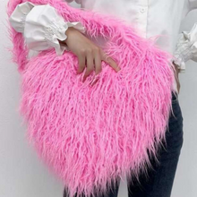 Load image into Gallery viewer, Pink Fuzzy, Soft, Plush Dopamine Style Plush Tote Bag