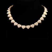 Load image into Gallery viewer, Gold Heart Pave Necklace