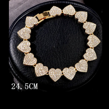 Load image into Gallery viewer, Gold Heart Pave Necklace