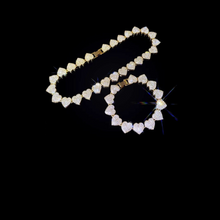 Load image into Gallery viewer, Gold Heart Pave Necklace