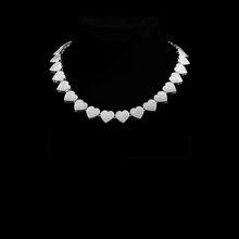 Load image into Gallery viewer, Sliver Cute Heart Pave Necklace