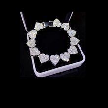 Load image into Gallery viewer, Sliver Cute Heart Pave Necklace
