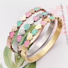 Load image into Gallery viewer, New Sweet Heart Charm Cuff Bangles