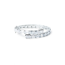 Load image into Gallery viewer, Sliver Cuff Baguette Bangle