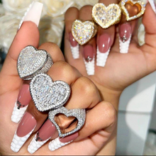 Load image into Gallery viewer, Heart 925 Big Chunky Ring