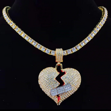 Load image into Gallery viewer, New! LUXE Big Heart Cubic Zirconia Necklace