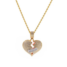 Load image into Gallery viewer, New! LUXE Big Heart Cubic Zirconia Necklace
