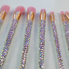 Load image into Gallery viewer, Pink Moments 12pc Bling Brush set with Bag