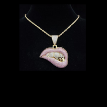 Load image into Gallery viewer, New Cubic Zirconia Iced Out Lipš Grill Necklace