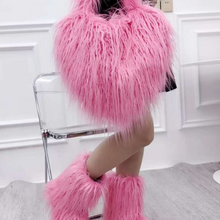 Load image into Gallery viewer, Pink Fuzzy, Soft, Plush Dopamine Style Plush Tote Bag