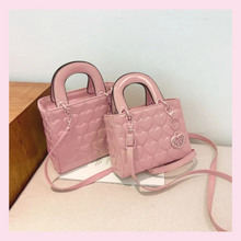 Load image into Gallery viewer, Cute Heart Pink Luxury Brand Tote bag