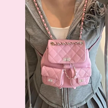 Load image into Gallery viewer, Pink Luxe Diamond Mini Backpack