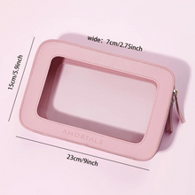 Load image into Gallery viewer, Pink Clear Makeup Bag