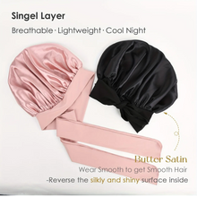 Load image into Gallery viewer, LUXE Pink Satin Bonnet