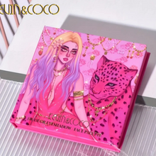 Load image into Gallery viewer, KEVIN&COCO 13colour pink leopard girl eyeshadow palette Hongxuan Cosmetics