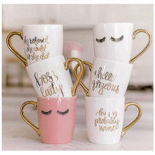 Load image into Gallery viewer, White Boo! Eyelash Mug