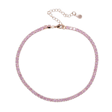 Load image into Gallery viewer, CZ Cubic Zirconia Tennis Chain Anklet