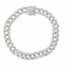 Load image into Gallery viewer, CZ Baguette Cubin Link Anklet
