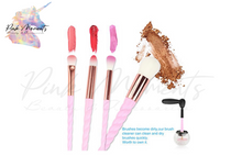 Load image into Gallery viewer, Pink 10pc Unicorn Makeup Brush