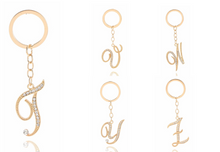 Load image into Gallery viewer, Initial Rhinestone Key Chain