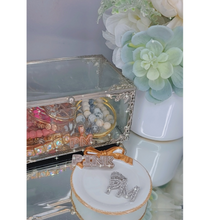 Load image into Gallery viewer, CUTE GOLD BOW CERAMIC Round TRAY