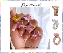 Load image into Gallery viewer, Gorgeous Gold Big Pear Shaped 5A Cubic Zirconia