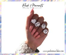 Load image into Gallery viewer, LUXE Big Sliver Diamond Cubic Zirconia Ring