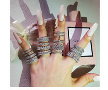 Load image into Gallery viewer, Pink Beautiful LUXE 925 Sterling Sliver Ring