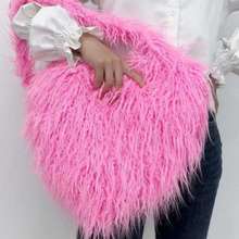 Load image into Gallery viewer, Pink Fuzzy, Soft, Plush Dopamine Style Plush Tote Bag
