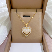 Load image into Gallery viewer, Opal Pearl Heart Necklace
