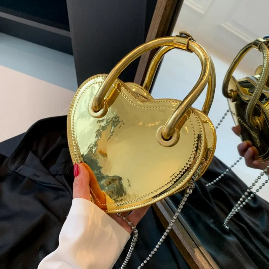 Gold Heart Bag