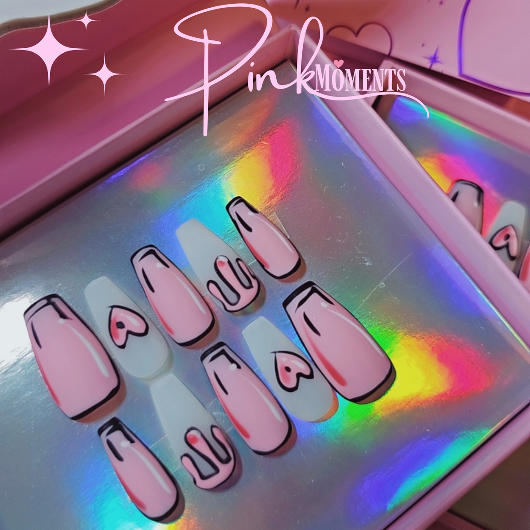 Pink In Love Press On Nails
