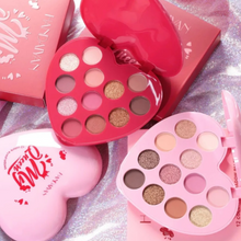 Load image into Gallery viewer, Pink Love Heart Shape Eyeshadow Palette 12 Color Matte
