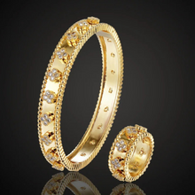 Load image into Gallery viewer, CZ Diamond Clover Bangle
