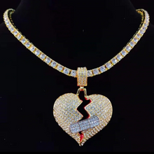 Load image into Gallery viewer, New! LUXE Big Heart Cubic Zirconia Necklace
