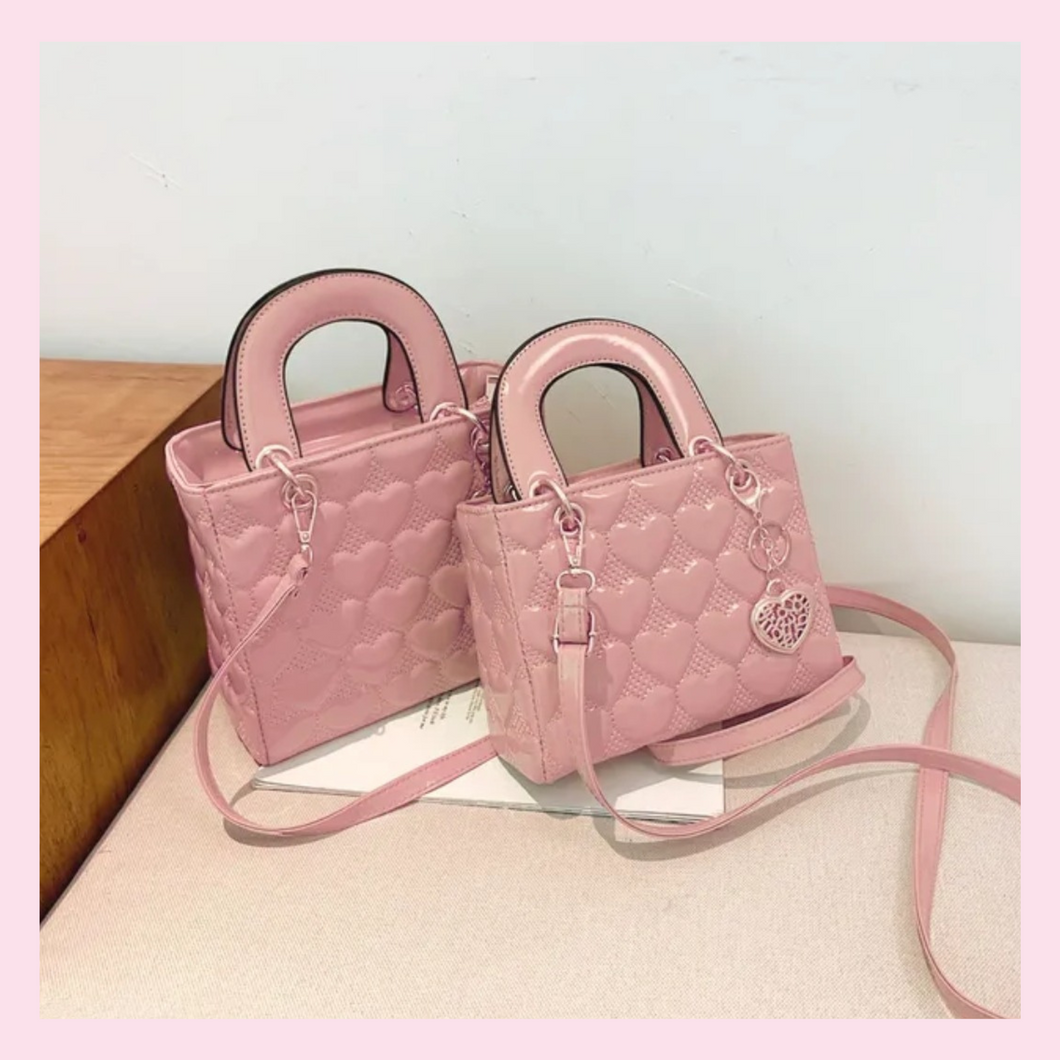 Cute Heart Pink Luxury Brand Tote bag