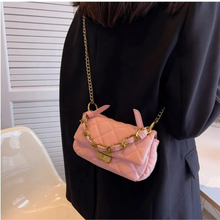 Load image into Gallery viewer, Pink and Gold Cross Body Purse
