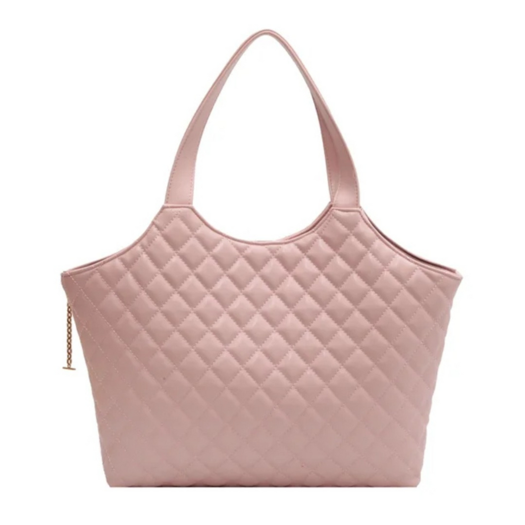 Pink Luxe Diamond Tote Accessories Bag