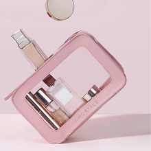 Load image into Gallery viewer, Pink Clear Makeup Bag
