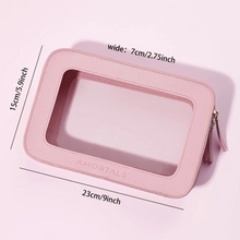 Load image into Gallery viewer, Pink Clear Makeup Bag
