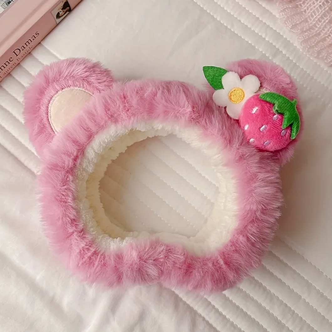 Bear Ear Face Wash Headband