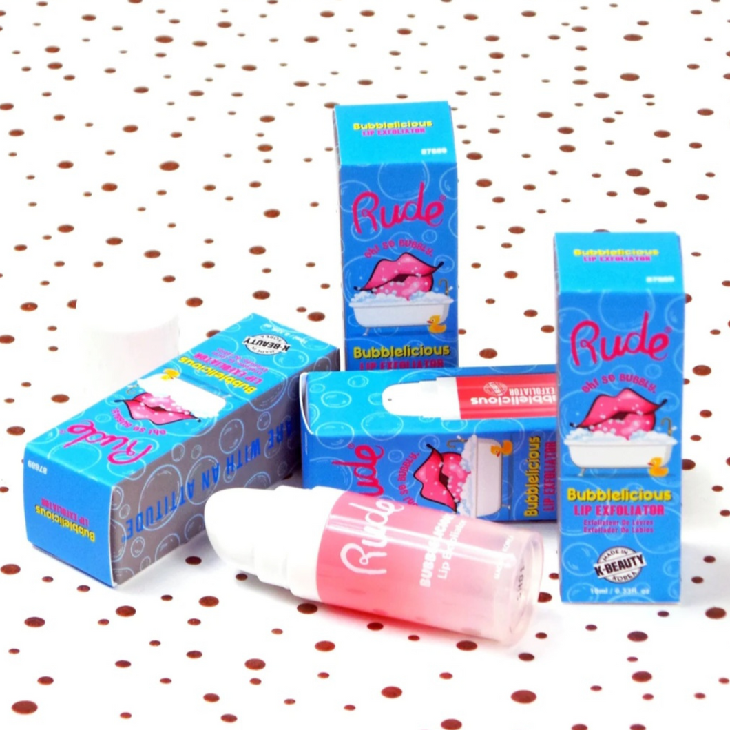 rude bubblelicious lip exfoliator