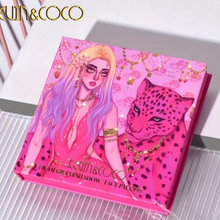 Load image into Gallery viewer, KEVIN&amp;COCO 13colour pink leopard girl eyeshadow palette Hongxuan Cosmetics
