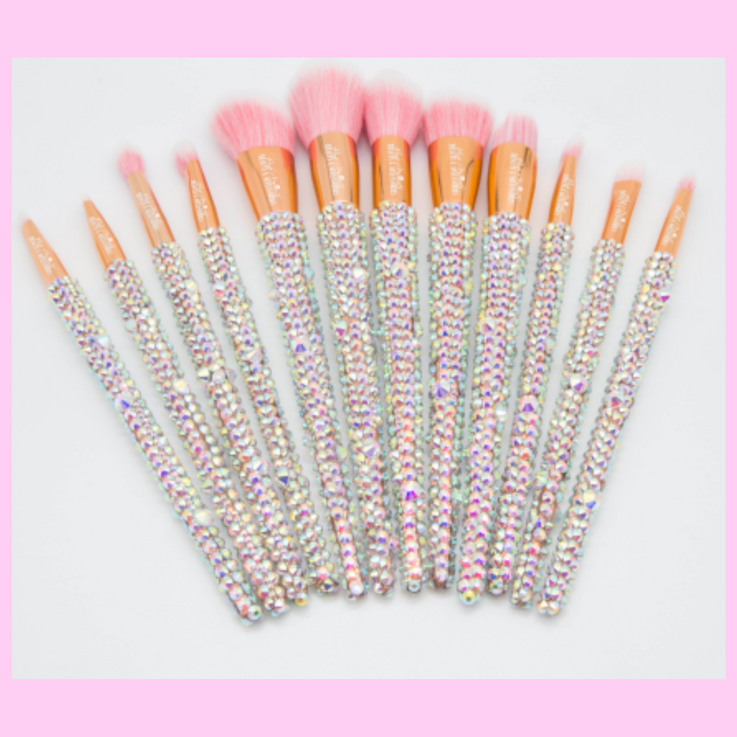 Pink Moments 12pc Bling Brush set with Bag