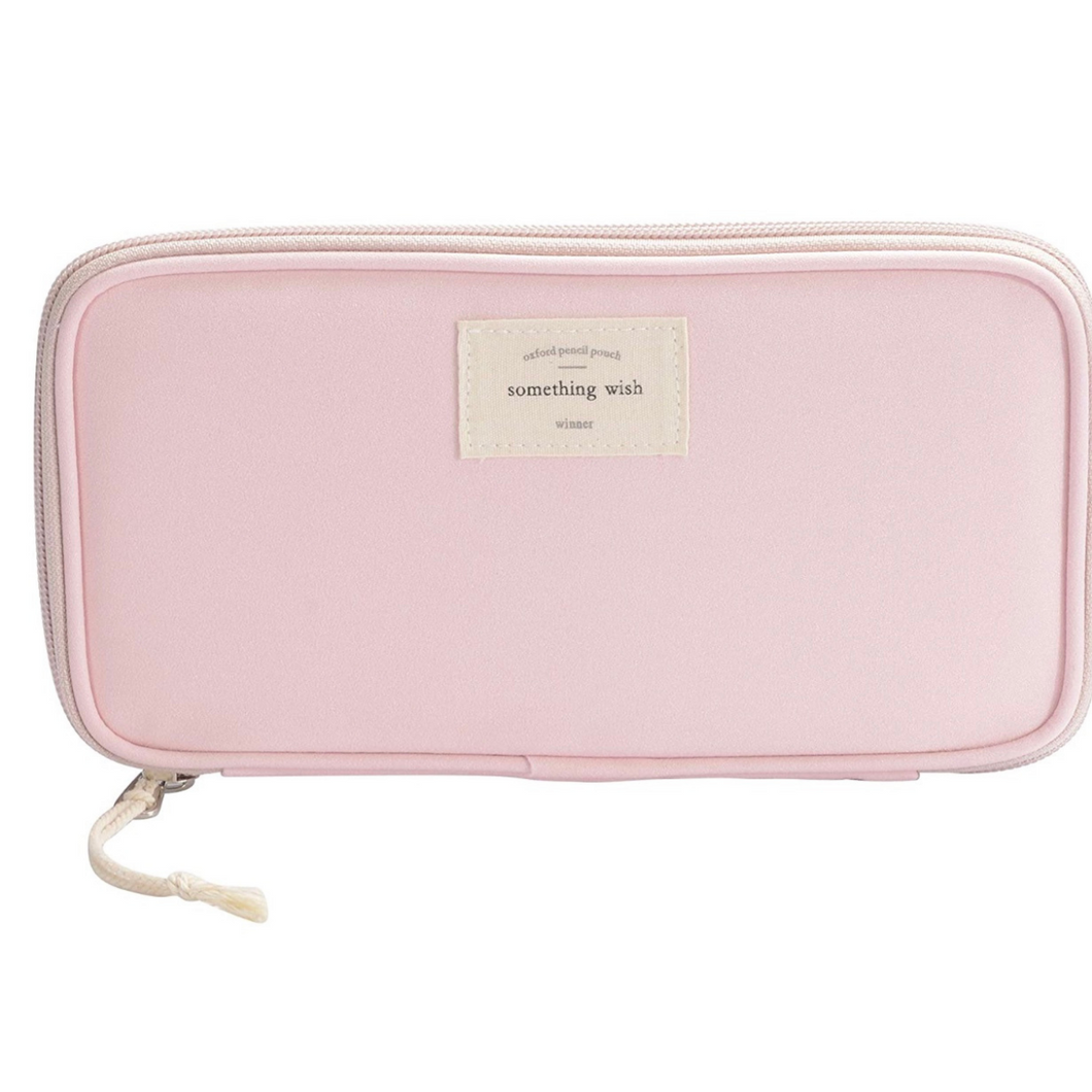 Cute Pink Waterproof Oxford Pencil Case