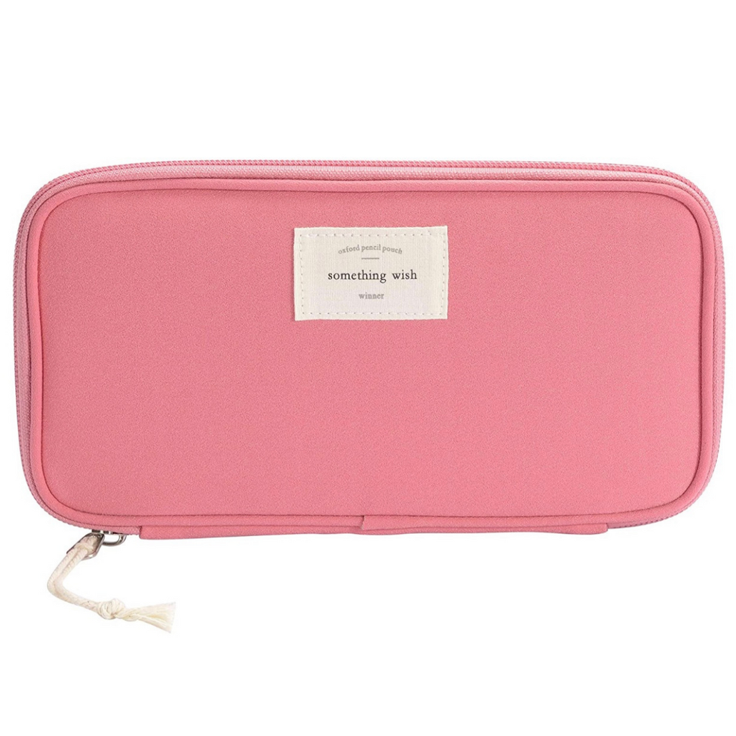 Cute Strawberry Pink Waterproof Oxford Pencil Case