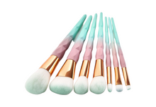 Load image into Gallery viewer, 7 Pc Diamond  Makeup Brush set
