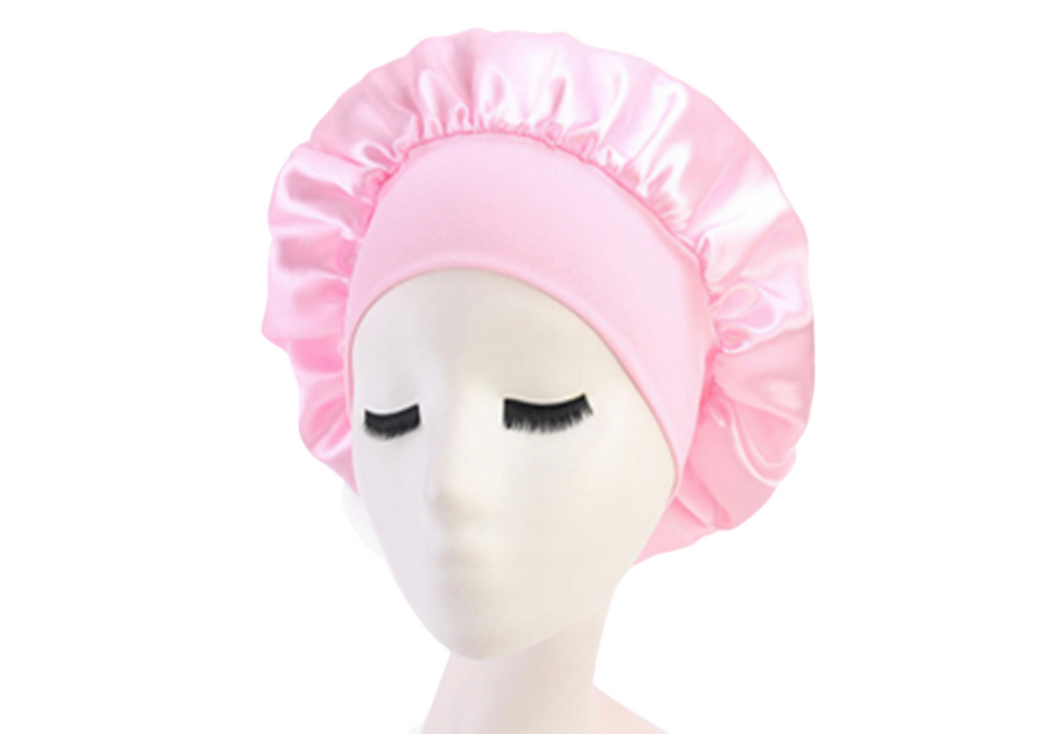 Pink Satin Bonnet