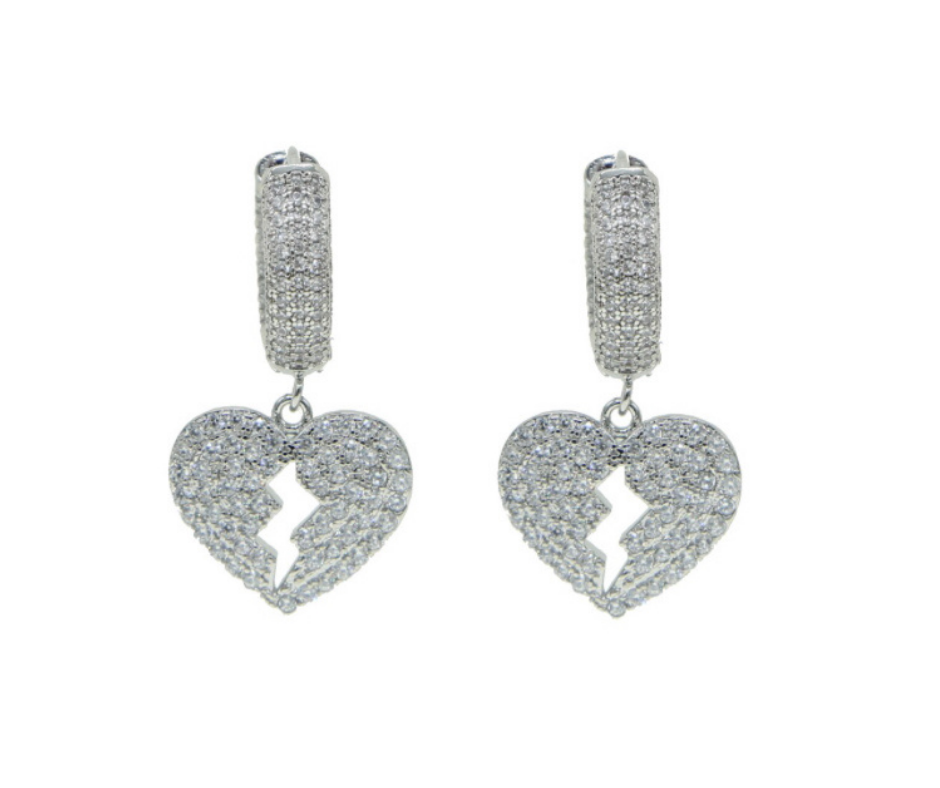 Heart 925 Sterling Sliver Earrings