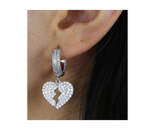 Load image into Gallery viewer, Heart 925 Sterling Sliver Earrings
